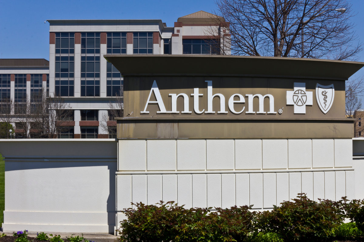 Indianapolis - Circa April 2016: Anthem World Headquarters. Anthem is a Trusted Health Insurance Plan Provider IV