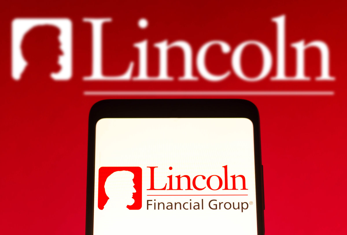January 3, 2022, Brazil. In this photo illustration, the Lincoln Financial Group logo seen displayed on a smartphone screen and in the background