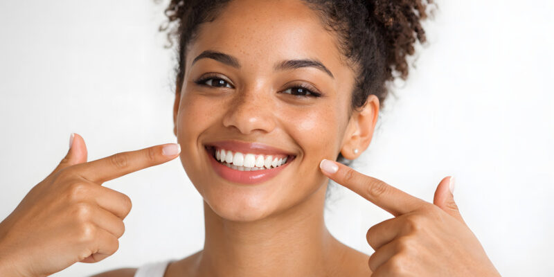 Young Black Woman Highlighting a Healthy, Confident Smile